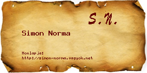 Simon Norma névjegykártya